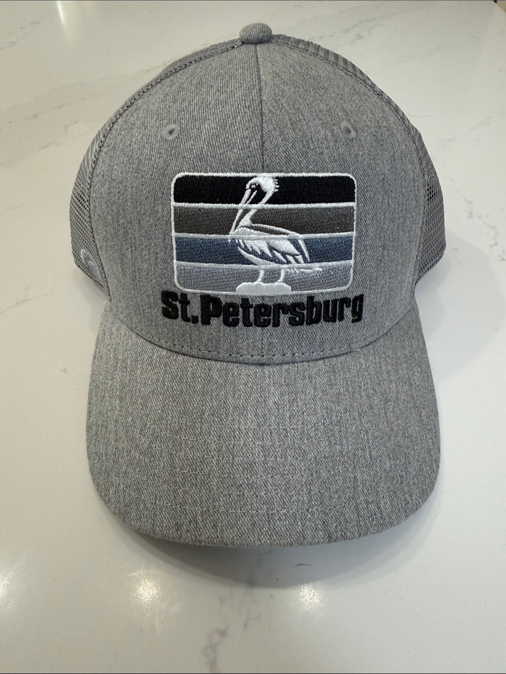 St. Petersburg Pelican Embroidered Trucker Cap - Gray